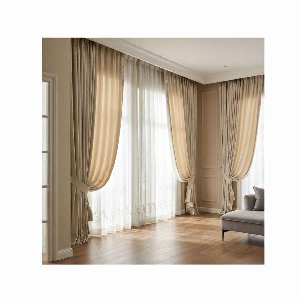 미니멀 화이트 커튼